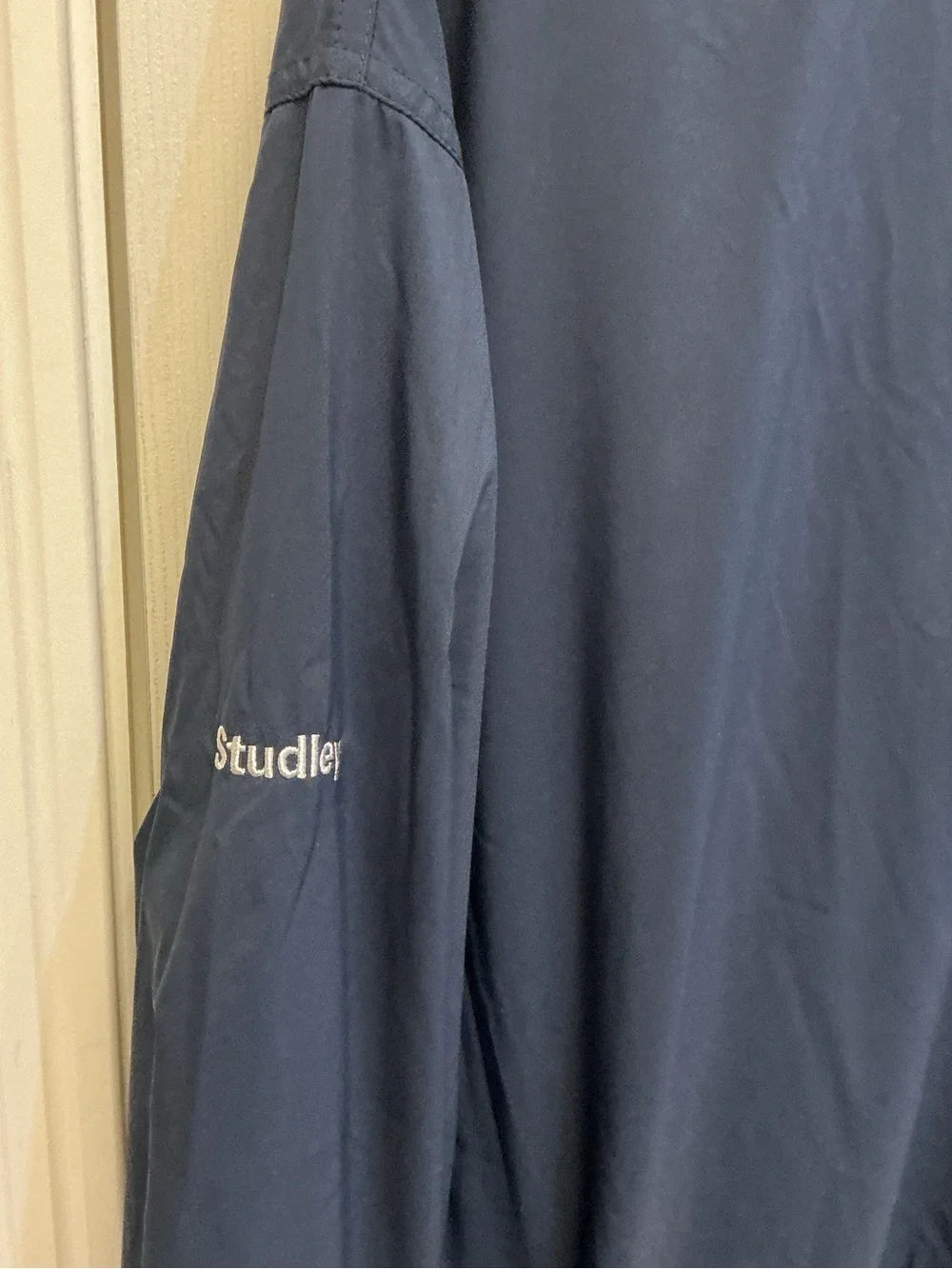 Adidas Men’s SZ XL Climaproof Pullover Quarter Zip Windbreaker Navy Blue